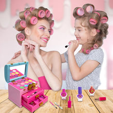 Load image into Gallery viewer, Koolbitz Kids Real Makeup Set Washable Makeup Beauty Set, Real Makeup Kit Washable Girls & Role Play Make Up Se Little Princess, Cosmetic Play Kit with Carry Case, Gifts Box, 3/4/5 + years