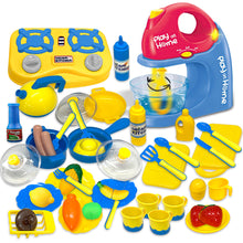 Load image into Gallery viewer, Koolbitz 44PCs Kitchen Playset for Kids with Blender, Cooking Utensils, and Pretend Food Accessories – Safe, BPA-Free Educational Role Play Toy Set for Boys & Girls Aged 3 and Above