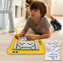Load image into Gallery viewer, Koolbitz Colorful Magnetic Bead Drawing Board with Pattern Cards and Pen, Magnetic Educational Toy Set for Children Ideal for Developing Creativity and Motor Skills for Kids 3-8