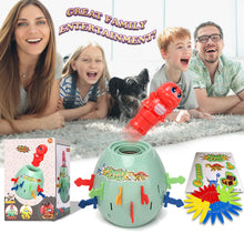 Load image into Gallery viewer, Koolbitz Dinosaur Surprise Action Game Interactive Coin Bank for Kids Pop Up Dinosaur, Fun Family Game with Spring-Loaded Dinosaur Includes Colorful Pegs and Stickers - Children's Action Board Game