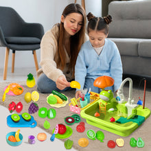 Load image into Gallery viewer, Koolbitz Kids Play 2 in 1 Kitchen Sink Dishwasher Set and Fishing Set Pretend Play Food Fruit Toy