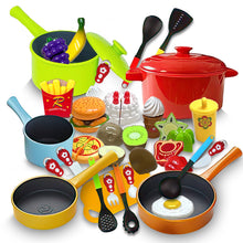 Load image into Gallery viewer, koolbitz Kids Kitchen Toys Set Children Kitchen Utensils & Food Set Cooking Toys Accessories Kit Kitchen Cooking Pots and Pans Playset Toddler Fruits Pretend Toy Gifts for Boys Girls