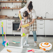 Load image into Gallery viewer, Koolbitz Interactive 7PCS Kids Cleaning Set with Simulation Vacuum Cleaner Robot - Includes Broom, Mop, Dustpan & More - Role Play Cleaning Toy for Kids Aged 3+ - Develops Responsibility & Motor Skill