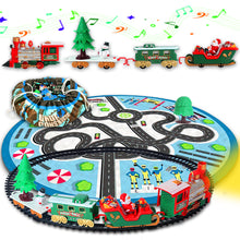 Load image into Gallery viewer, Koolbitz Electric Holiday Train Track Set for Kids – Realistic Train with Lights, Sound Effects, Adjustable Track Design, and Multi-Use Playmat for Hands-On Learning