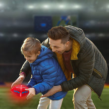 Load image into Gallery viewer, Koolbitz Illuminated LED Soft Foam Rugby Ball - Night Glow Sports Equipment, Compact and Portable Light-Up Rugby for Safe and Fun Indoor & Outdoor Play, for Kids