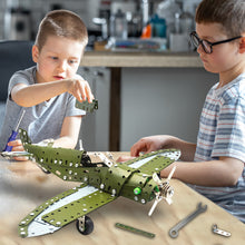Load image into Gallery viewer, Koolbitz STEM Model Fighter Plane Building Kit Construction & Inbuild Plane with Real Tools ids Learning & Developing Engineering Skills Toys Birthday Gift for Boys Girls Ages 6+ (258 Pcs)