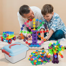 Load image into Gallery viewer, Snowflake Children's Plug-In Building Blocks, 350-Piece Construction Game with Colored Plastic Elements, Ideal Educational Toy for Boys and Girls