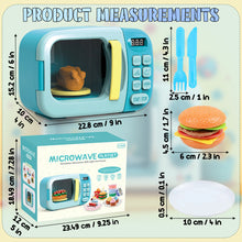 Load image into Gallery viewer, Koolbitz Kids realistic Microwave Oven Kitchen Play House Toy With 6 Colors Clay Burger set Home Appliance Toy For Boys Girls Pretend Food Play Maker Perfect For Children Led Lights Educational Kitchen Playset