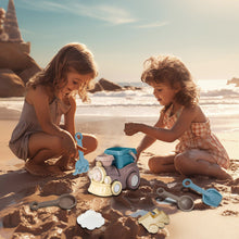 Load image into Gallery viewer, Koolbitz Kids Train Beach Toy Set Outdoor Summer Sand Play Toy for Children Includes Toy Beach Bucket Mini Cloud Mould Durable Train Rake & Bonus Tool Kit Boys & Girls