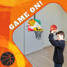 Load image into Gallery viewer, Adjustable Kids Basketball Hoop with Hard Backboard Pump and Ball, Adjustable Hanger Hook Indoor Outdoor Basketball Set with Net Ball and Pump Portable Sport Toys for Kids