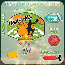 Load image into Gallery viewer, Kids Basketball Hoop with Hard PVC Backboard Pump and Ball Hanger Hook Indoor Outdoor Large Basketball Set with Net Ball and Pump Portable Sport Toys for Kids Basketball Set