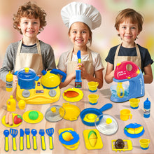 Load image into Gallery viewer, Koolbitz 44PCs Kitchen Playset for Kids with Blender, Cooking Utensils, and Pretend Food Accessories – Safe, BPA-Free Educational Role Play Toy Set for Boys & Girls Aged 3 and Above