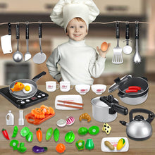 Load image into Gallery viewer, Koolbitz Baby Pretend Play Toys Simulation Kitchen Utensils Cookware Pot Pan Sets Kids Pretend Cook Kits Toys for Children Gift Includes BBQ oven, Pan, Boiling Pot, Kettle, Pressure Cooker