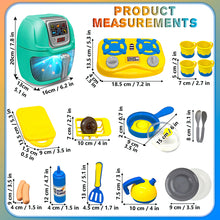 Load image into Gallery viewer, Koolbitz 53PCs Kids Air Fryer Kitchen Playset with Interactive Cooking Features–Realistic Pretend Play Set for Boys & Girls with Light, Sound, Color-Changing Food, Utensils, Cookware, Food Accessories
