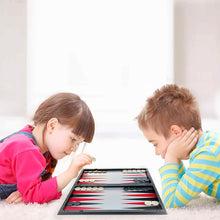 Load image into Gallery viewer, Koolbitz Pack of 2 Sets 3 in 1 Chess Checkers Draughts and Backgammon Game Board Set, Portable Folding with Magnetic Pieces, 36X36 cm for Kids Adults