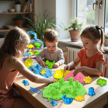 Load image into Gallery viewer, Koolbitz 16 Pcs Kids Dinosaur Sand Playset with Carry Bag – Includes Random Dinosaur Egg, Colorful Sand, Molds and Tools – Perfect for Summer and Indoor Activities for Ages 3+