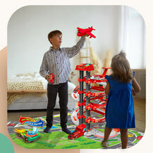 Load image into Gallery viewer, Koolbitz Kids Car Parking Lot 4 Floors of Parking Lot Pretend Play Toy for Children Educational Signs & Light Sound with Lift Parking Toy Indoor Perfect Parking Play Toy for Boys & Girls