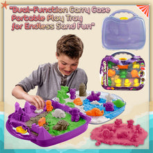 Load image into Gallery viewer, Koolbitz 22 Pcs Kids Beach Sand Play Set with Dinosaur Truck, 12 Animal Moulds, 1000g Sand, Shovels & Tools in Portable Carry Case for Indoor & Outdoor Playset for Kids Age 3+ Above