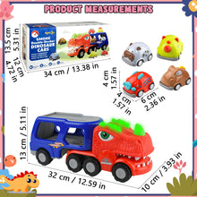Load image into Gallery viewer, Koolbitz Dino Carrier Truck Toy Playset for Interactive Transport with Lights and Sounds, Development Educational Toy for Boys and Girls Kids Ages 3-6 Gift for Birthday & Christmas