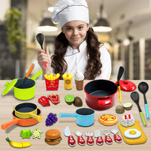 Load image into Gallery viewer, koolbitz Kids Kitchen Toys Set Children Kitchen Utensils & Food Set Cooking Toys Accessories Kit Kitchen Cooking Pots and Pans Playset Toddler Fruits Pretend Toy Gifts for Boys Girls