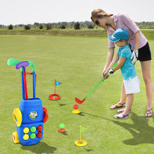 Load image into Gallery viewer, Koolbitz Kids Golf Club Set Toddler Sports Toy with 6 Colourful Balls, 4 Adjustable Clubs, 2 Practice Holes in Golf Suitcase with Handle – Indoor Outdoor Play Equipment for Boys Girls Age 3-6