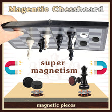 Load image into Gallery viewer, Koolbitz Pack of 2 Sets 3 in 1 Chess Checkers Draughts and Backgammon Game Board Set, Portable Folding with Magnetic Pieces, 36X36 cm for Kids Adults