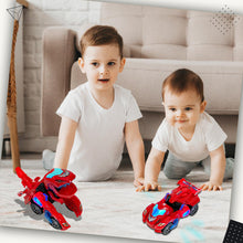 Load image into Gallery viewer, Koolbitz Kids Dinosaur Transforming Car Automatic Transformable Red Dinosaur Car Toy for Children Electric Dinosaur Car Toy for Toddlers Sound and Flashing Lights Fun Indoor Car Toy