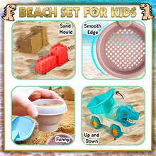 Load image into Gallery viewer, Koolbitz 14PCs Beach Sand Toys Kit for Kids Dinosaur Truck & Train Magic Motion Sand Playset with Shovels, Sand Molds and Tools Perfect for Beach and Indoor Play Creative Summer Activity for Toddler