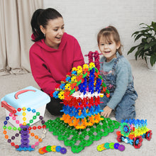 Load image into Gallery viewer, Snowflake Children's Plug-In Building Blocks, 350-Piece Construction Game with Colored Plastic Elements, Ideal Educational Toy for Boys and Girls