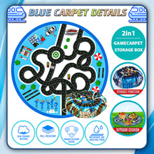 Load image into Gallery viewer, Koolbitz 18 Pcs Electric Metro Train Set with Blue Carpet Track, LED Lights & Realistic Train Sounds – Educational STEM Toy for Kids – Includes Storage Mat and Interactive Play Features