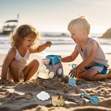 Load image into Gallery viewer, Koolbitz Kids Train Beach Toy Set Outdoor Summer Sand Play Toy for Children Includes Toy Beach Bucket Mini Cloud Mould Durable Train Rake & Bonus Tool Kit Boys & Girls