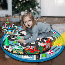 Load image into Gallery viewer, Koolbitz Electric Holiday Train Track Set for Kids – Realistic Train with Lights, Sound Effects, Adjustable Track Design, and Multi-Use Playmat for Hands-On Learning