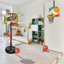 Load image into Gallery viewer, Koolbitz 2-in-1 Adjustable Basketball Hoop Set for Kids – Indoor & Outdoor Portable Basketball Game with Sturdy Backboard, Stable Base, Pump, and Two Basketballs – Fun Sports Activity for Ages 3+