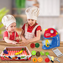 Load image into Gallery viewer, Koolbitz Light & Sound Kitchen Mixer Playset with Fruit & Vegetable Cutting Set – Interactive Pretend Play Cooking Toy for Kids – Realistic Blender with Spinning Action – Educational & Developmental