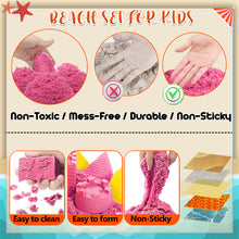 Load image into Gallery viewer, Koolbitz 22 Pcs Kids Beach Sand Play Set with Dinosaur Truck, 12 Animal Moulds, 1000g Sand, Shovels & Tools in Portable Carry Case for Indoor & Outdoor Playset for Kids Age 3+ Above
