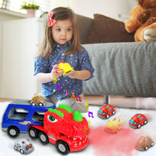 Load image into Gallery viewer, Koolbitz Dino Carrier Truck Toy Playset for Interactive Transport with Lights and Sounds, Development Educational Toy for Boys and Girls Kids Ages 3-6 Gift for Birthday & Christmas