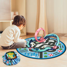 Load image into Gallery viewer, Koolbitz Kids Electric High Speed Slot Car Track Set with Large Play Mat - Battery Operated Racing Car with Roller Coaster Rails, Convertible City Map Storage Bag Educational Race Track Toy