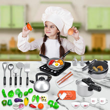Load image into Gallery viewer, Koolbitz Baby Pretend Play Toys Simulation Kitchen Utensils Cookware Pot Pan Sets Kids Pretend Cook Kits Toys for Children Gift Includes BBQ oven, Pan, Boiling Pot, Kettle, Pressure Cooker