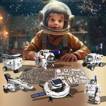Load image into Gallery viewer, Koolbitz Kids Solar Space Set Educational Learning Science Toy for Children Solar Powered 6 in 1 Robot Kit for Boys & Girls Research & Exploration Adventures Space Playset