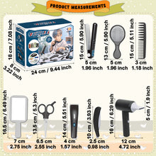 Load image into Gallery viewer, Koolbitz Kids Barber Play Set Interactive Hair Styling & Grooming Kit for Children with Toy Hair Tools Hair Dryer Pretend Shop Role Play