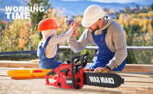 Load image into Gallery viewer, Construction Tool Electric Chain Saw Toy Play Set Rotating Chain, Realistic Sounds & Pretend Construction Garden Yardwork, Outdoor Preschool Lawn Toy Gift for Toddler, Red Colour