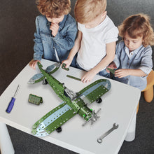 Load image into Gallery viewer, Koolbitz STEM Model Fighter Plane Building Kit Construction & Inbuild Plane with Real Tools ids Learning & Developing Engineering Skills Toys Birthday Gift for Boys Girls Ages 6+ (258 Pcs)