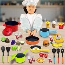Load image into Gallery viewer, koolbitz Kids Kitchen Toys Set Children Kitchen Utensils & Food Set Cooking Toys Accessories Kit Kitchen Cooking Pots and Pans Playset Toddler Fruits Pretend Toy Gifts for Boys Girls