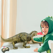 Load image into Gallery viewer, Koolbitz Interactive Remote Control Dinosaur Toy with Simulated Mist Spray, Realistic Roaring Sounds, LED Lights, Walking Dinosaur & Chomping Mouth- Lifelike T-Rex Robot Dinosaur for Kids