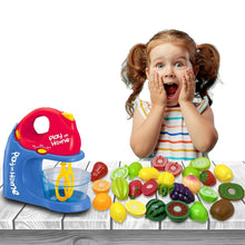 Load image into Gallery viewer, Koolbitz Kids Pretend Role Play Kitchen Set Pretend Play Mixer Toy with Real Function and Sound & Set of Pretend Food Kitchen Accessories Cutting Play Food Set for Kids Children