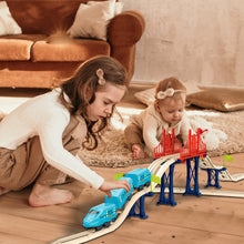 Load image into Gallery viewer, Koolbitz Kids High Speed Train Loop Track Set with Large Play Track - Battery Operated Rail track with Roller Coaster Rails, Convertible City Track Educational Toy Gift for kids.
