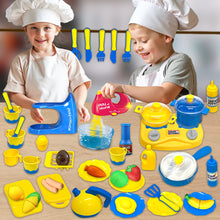 Load image into Gallery viewer, Koolbitz 44PCs Kitchen Playset for Kids with Blender, Cooking Utensils, and Pretend Food Accessories – Safe, BPA-Free Educational Role Play Toy Set for Boys & Girls Aged 3 and Above