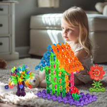 Load image into Gallery viewer, Snowflake Children's Plug-In Building Blocks, 350-Piece Construction Game with Colored Plastic Elements, Ideal Educational Toy for Boys and Girls