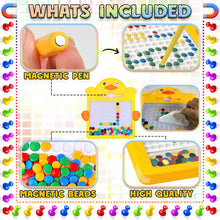 Load image into Gallery viewer, Koolbitz Magnetic Bead Art Board Multicolor Creative Drawing Set for Kids with Magnetic Pen & Pattern Cards - Engaging & Educational Preschool Toy Creativity Development