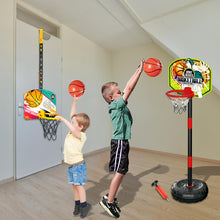Load image into Gallery viewer, Koolbitz 2-in-1 Adjustable Basketball Hoop Set for Kids – Indoor & Outdoor Portable Basketball Game with Sturdy Backboard, Stable Base, Pump, and Two Basketballs – Fun Sports Activity for Ages 3+